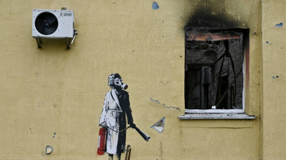 Tentative de vol d'une oeuvre attribu&eacute;e &agrave; Banksy dans la banlieue de Kiev