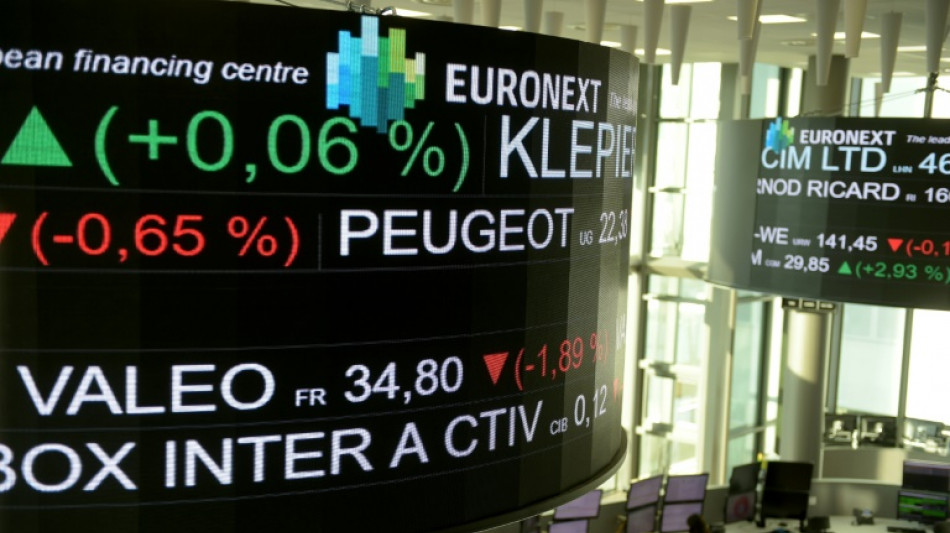 La Bourse de Paris termine en baisse de 0,26% &agrave; 6.946,82 points