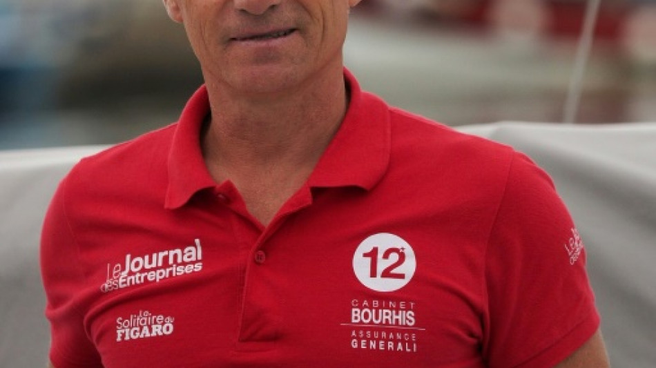 Solitaire du Figaro: Fred Duthil devant sur la ligne lors de la 1&egrave;re &eacute;tape
