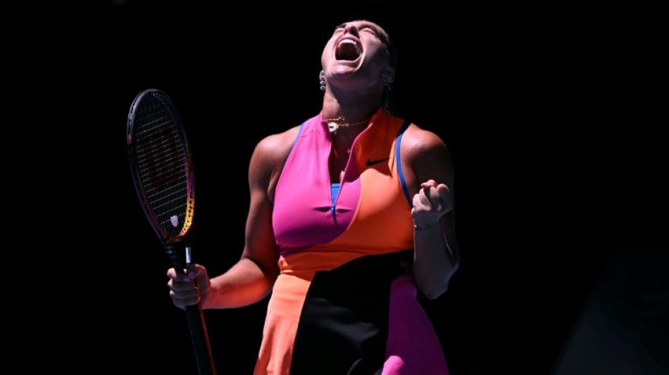 Emotional Sabalenka comes through test to make last 16 at Australian Open