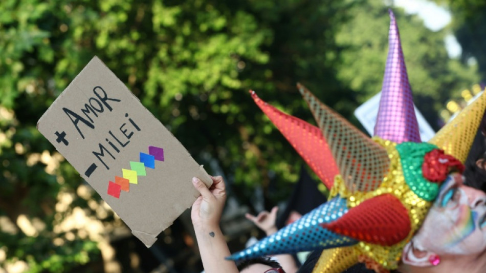 Milhares marcham na Argentina por direitos LGBTQ e contra pol&iacute;ticas de Milei