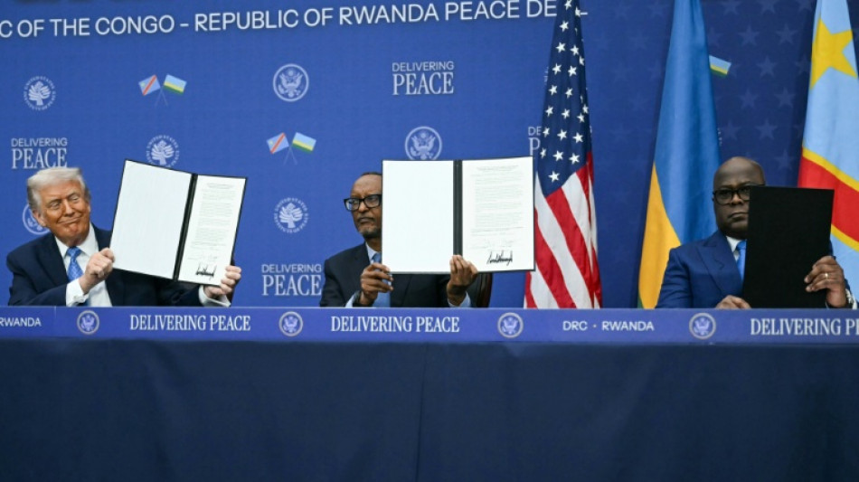 Los l&iacute;deres de Ruanda y RD Congo firman un acuerdo de paz en Washington