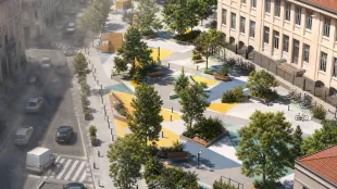 Piazza scolastica, Amat rileva riduzioni del particolato fino al 30%