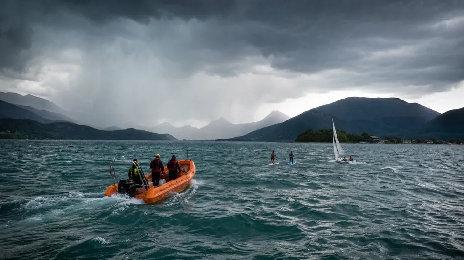 Sturm l&ouml;st zahlreiche Wasserrettungseins&auml;tze im Flachgau aus