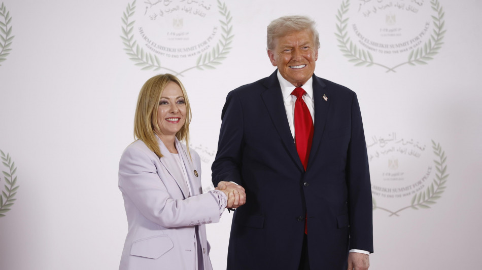 Meloni, confido in Trump, spero potremo dargli il Nobel per la pace
