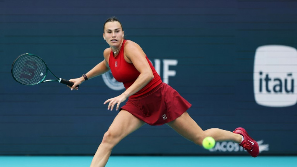 Tennis/Miami: Sabalenka puissance 4, Mensik épuise Fils